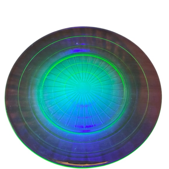 Other - Uranium Green Vintage Depression Era Glass Plate